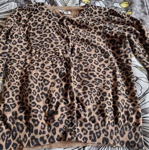 Leopard print cardigan